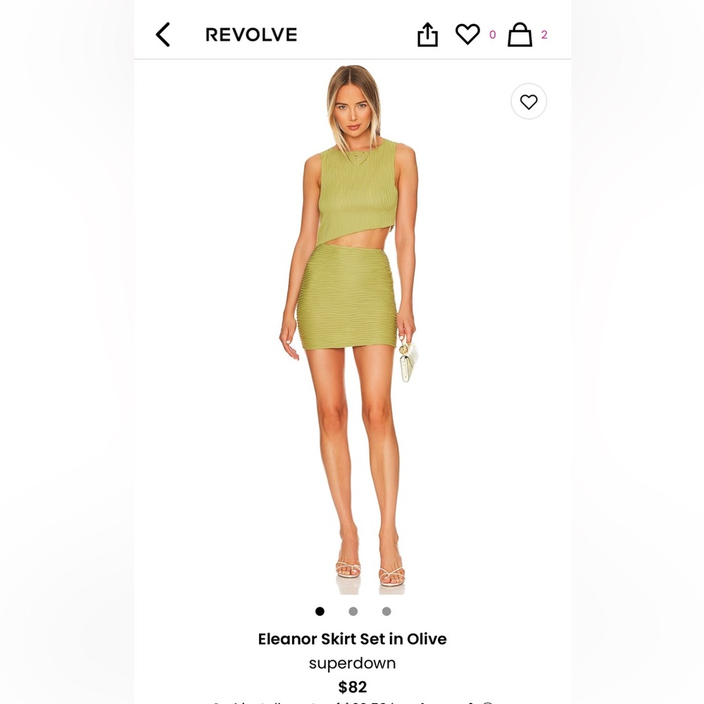 Superdown green skirt set